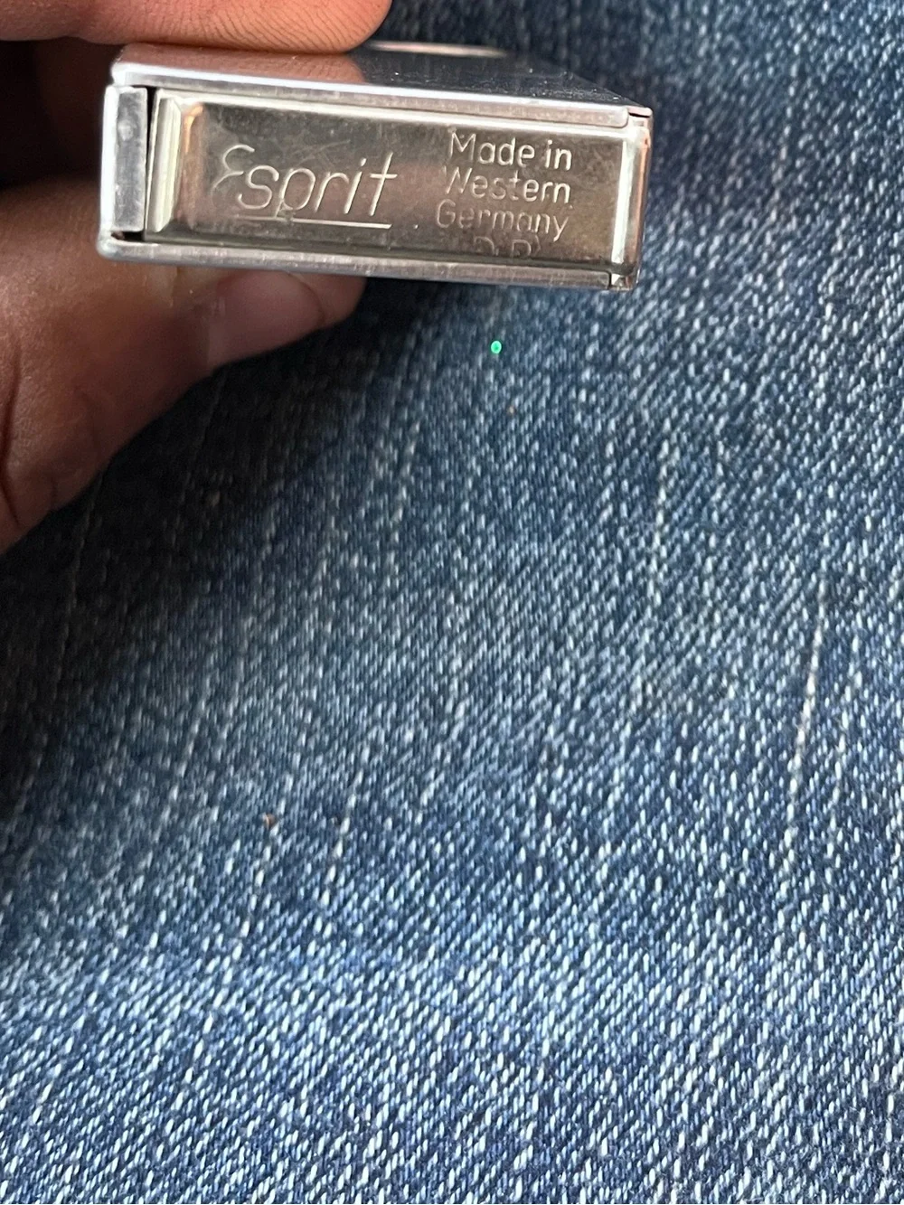 Lee Silver Rectangular Metal Lighter with Logo